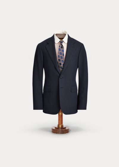 Ralph Lauren Herringbone Blazer Herre Danmark (FKTVE8526)